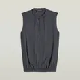 G-Star Raw - Gilet - Petrol - Stand up collar top s\l wmn - D24453-D923