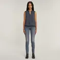 G-Star Raw - Gilet - Petrol - Stand up collar top s\l wmn - D24453-D923