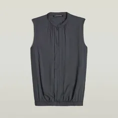 G-Star Raw - Gilet - Petrol - Stand up collar top s\l wmn - D24453-D923