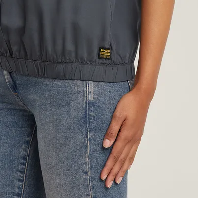 G-Star Raw - Gilet - Petrol - Stand up collar top s\l wmn - D24453-D923