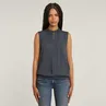 G-Star Raw - Gilet - Petrol - Stand up collar top s\l wmn - D24453-D923