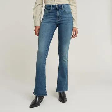 G-Star Raw - Jeans - Donkere denim - 3301 Flare Wmn - D21290-D760-G728