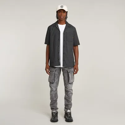 G-star Raw - Overhemd korte mouw - Zwart - One Pkt Regular Shirt s\s - D26183-D917