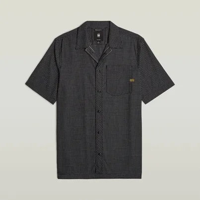 G-star Raw - Overhemd korte mouw - Zwart - One Pkt Regular Shirt s\s - D26183-D917