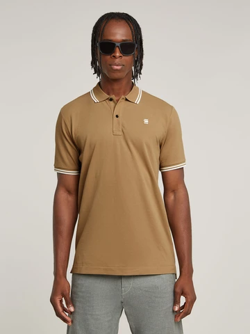 G-Star Raw - Polo - Beige - Dunda slim stripe polo s\s - D17127-5864
