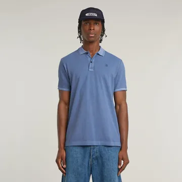 G-Star Raw - Polo - Blauw - Dunda overdyed slim polo s\s - D11595-D756
