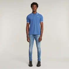 G-Star Raw - Polo - Blauw - Dunda slim stripe polo s\s - D17127-5864