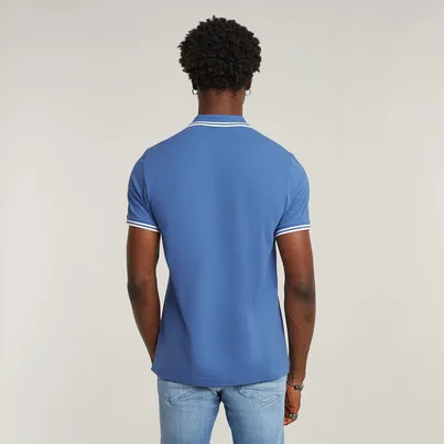 G-Star Raw - Polo - Blauw - Dunda slim stripe polo s\s - D17127-5864