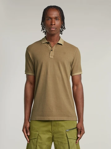 G-Star Raw - Polo - Camel - Dunda overdyed slim polo s\s - D11595-D756