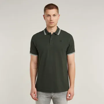 G-star Raw - Polo - Grijs - Dunda slim stripe polo s\s - D17127-5864