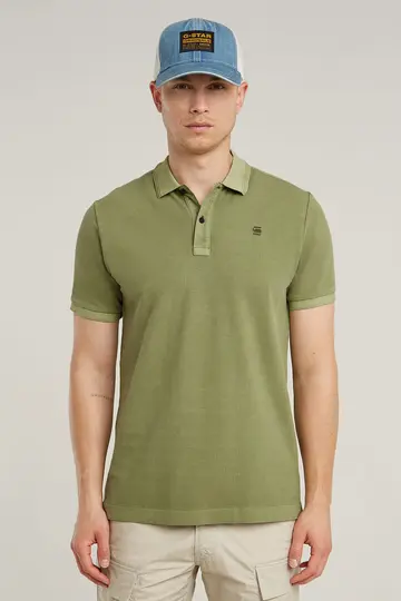 G-star Raw - Polo - Groen - Dunda overdyed slim polo s\s - D11595-D756