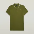 G-star Raw - Polo - Groen - Dunda slim stripe polo s\s - D17127-5864