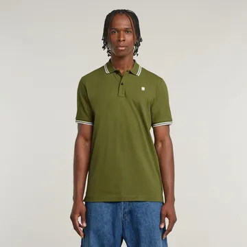 G-star Raw - Polo - Groen - Dunda slim stripe polo s\s - D17127-5864