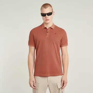 G-star Raw - Polo - Steenrood - Dunda overdyed slim polo s\s - D11595-D756