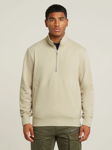 G-Star Raw - Polo sweater lange mouw - Beige - Nifous half zip sw - D26305-D566
