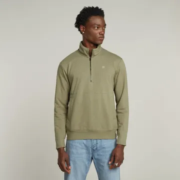 G-Star Raw - Schipperstrui - Groen - Nifous half zip sw - D26305-D566