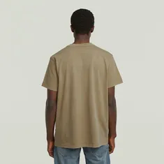 G-Star Raw - T-shirt korte mouw - Beige - Overdyed center chest loose r - D27760-C756
