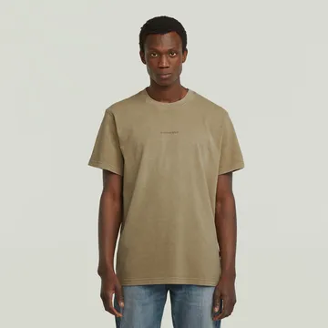 G-Star Raw - T-shirt korte mouw - Beige - Overdyed center chest loose r - D27760-C756