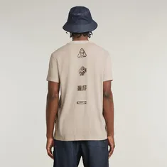 G-star Raw - T-shirt korte mouw - Beige - Shipping gr overdyed r t - D26050-C756