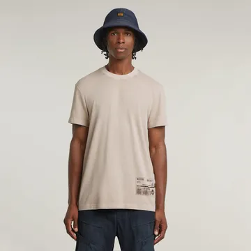 G-star Raw - T-shirt korte mouw - Beige - Shipping gr overdyed r t - D26050-C756