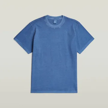 G-Star Raw - T-shirt korte mouw - Blauw - Overdyed center chest loose r - D27760-C756