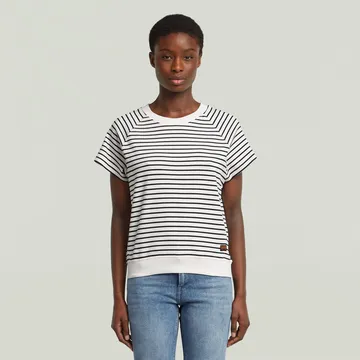 G-Star Raw - T-shirt korte mouw - Gestreepte print - Raglan r t wmn - D24512-D979