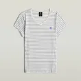 G-star Raw - T-shirt korte mouw - Gestreepte print - Stripe eyben slim v t 2.0 wmn - D24533-D244