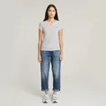 G-star Raw - T-shirt korte mouw - Gestreepte print - Stripe eyben slim v t 2.0 wmn - D24533-D244
