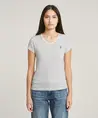 G-star Raw - T-shirt korte mouw - Gestreepte print - Stripe eyben slim v t 2.0 wmn - D24533-D244