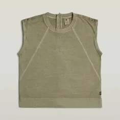 G-Star Raw - T-shirt korte mouw - Groen - Back zip overdyed s\s t wmn - D26421-C261