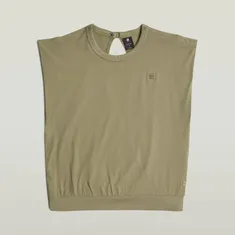 G-Star Raw - T-shirt korte mouw - Groen - Open back loose sleeveless top - D26147-D626