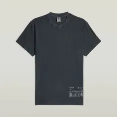 G-Star Raw - T-shirt korte mouw - Marineblauw - Shipping gr overdyed r t - D26050-C756