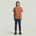 G-star Raw - T-shirt korte mouw - Steenrood - Overdyed center chest loose r - D27760-C756