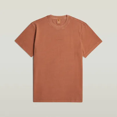 G-star Raw - T-shirt korte mouw - Steenrood - Overdyed center chest loose r - D27760-C756