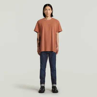 G-star Raw - T-shirt korte mouw - Steenrood - Overdyed center chest loose r - D27760-C756