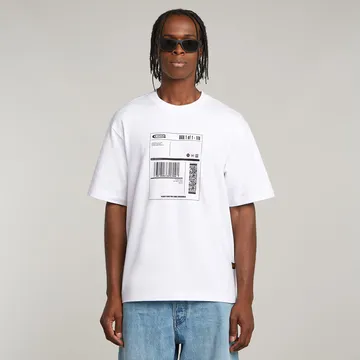 G-star Raw - T-shirt korte mouw - Wit - Shipping gr boxy r t - D26052-D959