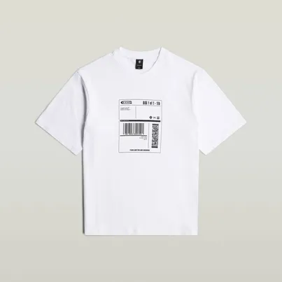 G-star Raw - T-shirt korte mouw - Wit - Shipping gr boxy r t - D26052-D959