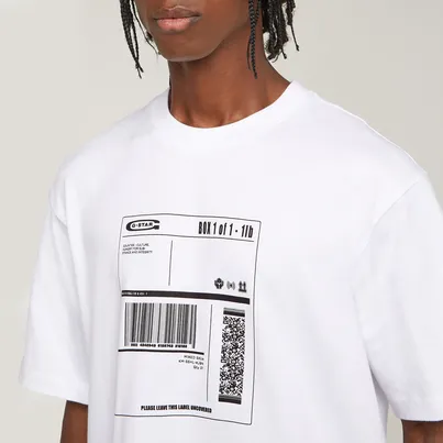 G-star Raw - T-shirt korte mouw - Wit - Shipping gr boxy r t - D26052-D959