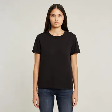 G-Star Raw - T-shirt korte mouw - Zwart - Embro g-script logo r t wmn - D26069-D975