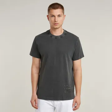 G-Star Raw - T-shirt korte mouw - Zwart - Shipping gr overdyed r t - D26050-C756