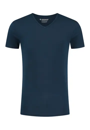 garage - T-shirt V-hals korte mouw - Marineblauw - BODYFIT T-shirt V-neck - 202