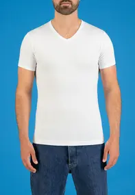 garage - V-hals T-shirt korte mouw - Wit - 302