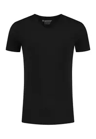 garage - V-hals T-shirt korte mouw - Zwart - 202