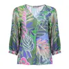 Geisha - Blouse lange mouw - Blauw - Blouse - 53461-20