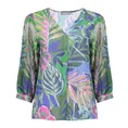 Geisha - Blouse lange mouw - Blauw - Blouse - 53461-20