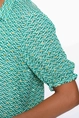 Geisha - Blouse lange mouw - Groen - Blouse - 53455-20