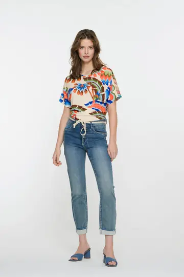 Geisha - Jeans - Lichte Denim - Jeans turn-up - 51004-10