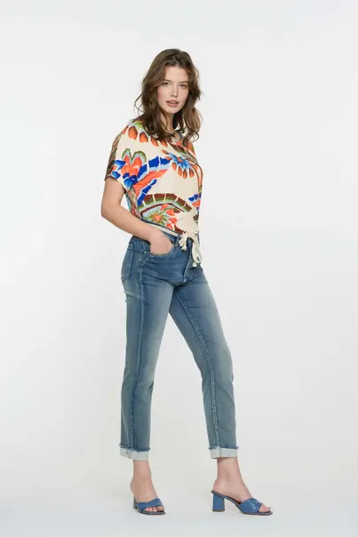 Geisha - Jeans - Lichte Denim - Jeans turn-up - 51004-10