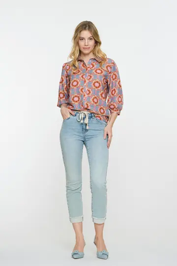 Geisha - Jeans - Stonewashed Denim - Jeans turn-up - 51004-10