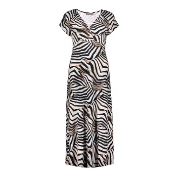 Geisha - Jurk - Ecru - Dress v-neck sleeveless AOP - 57364-60 Jane